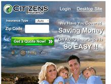 Tablet Screenshot of citizensinsurance.net